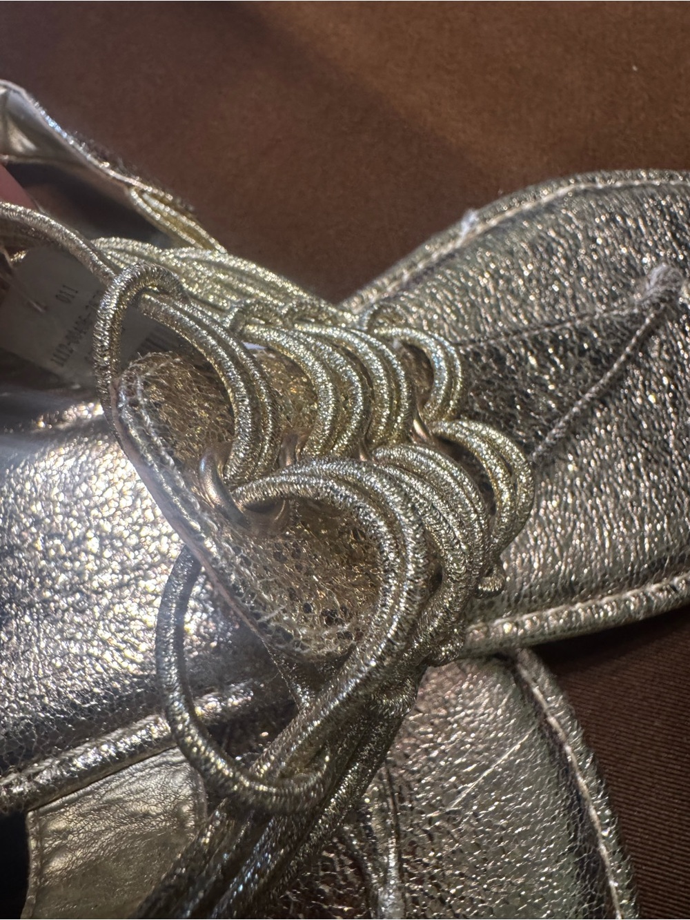Rouge Helium Metallic Summer Flat Thong Sandals in Womens Size 8 NWT - Picture 9 of 14